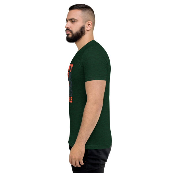 A man with a beard is wearing a t-shirt