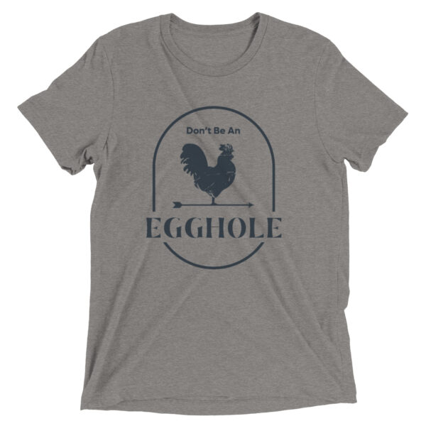 A gray t-shirt with an image of a rooster.